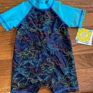 Baby boy dinosaur bathing suit/bodysuit (6-9m)